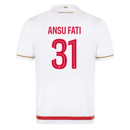 Billige Fotballdrakt AS Monaco Ansu Fati #31 Replika Hjemmedrakt 2025-26 Kortermet Billige Fotballdrakt AS Monaco Ansu Fati #31 Replika Hjemmedrakt 2025-26 Kortermet